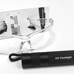 紫外光手電筒 ( UV手電筒 ) +防UV護目眼鏡 [連運費]